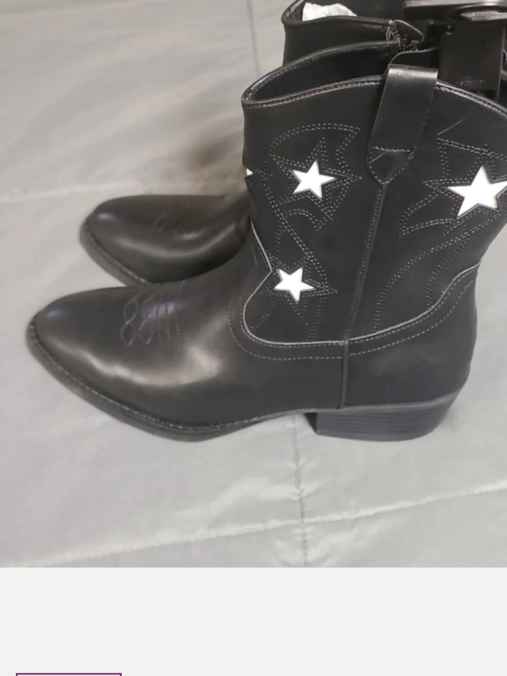 Girls Cowboy Style Ankle Boots Size 3 Nwt- No Box